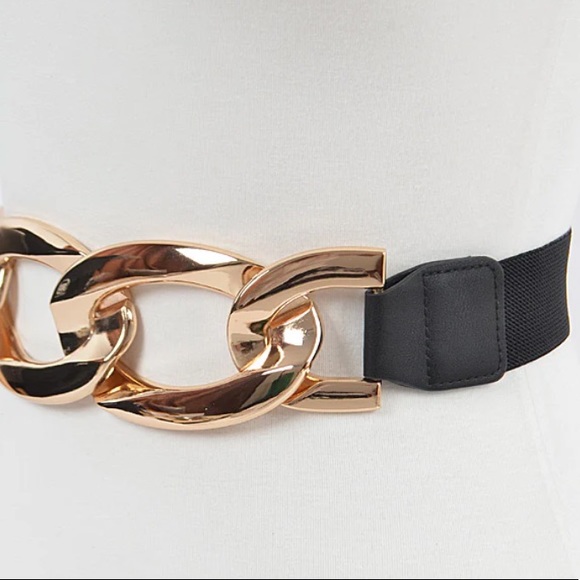 Fabulous and Chic Extra Oversized Link Chain Stretch Belt - Picture 3 of 8